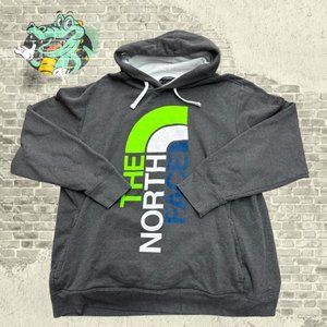 [SOLD] The North Face Tricoloured Vertical Classic Distressed Hoodie Size 2XL